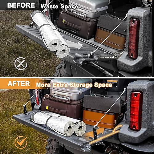 Miniatura 5 de SAUTVS Soporte de nivelación para extensor de portón trasero para Honda Pioneer 700 1000 09-24, soporte de bloqueo de puerta trasera para Honda