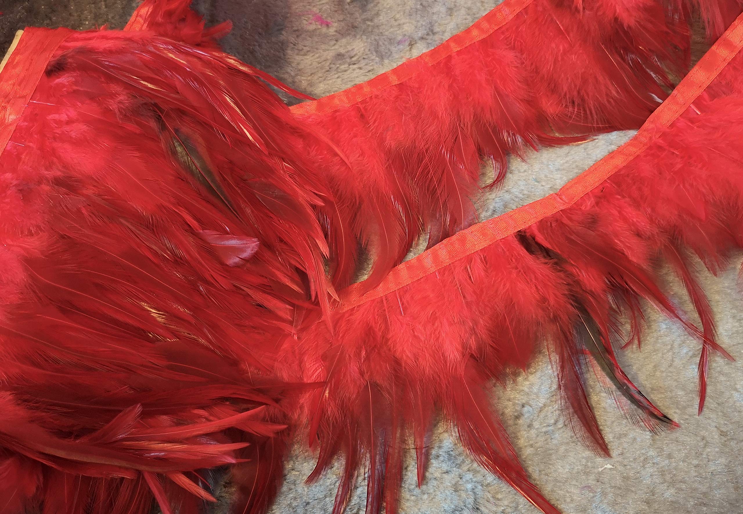 Buy 2 Meter Rooster Feather Trimming Fringe Sewing Costume Hackle Coque