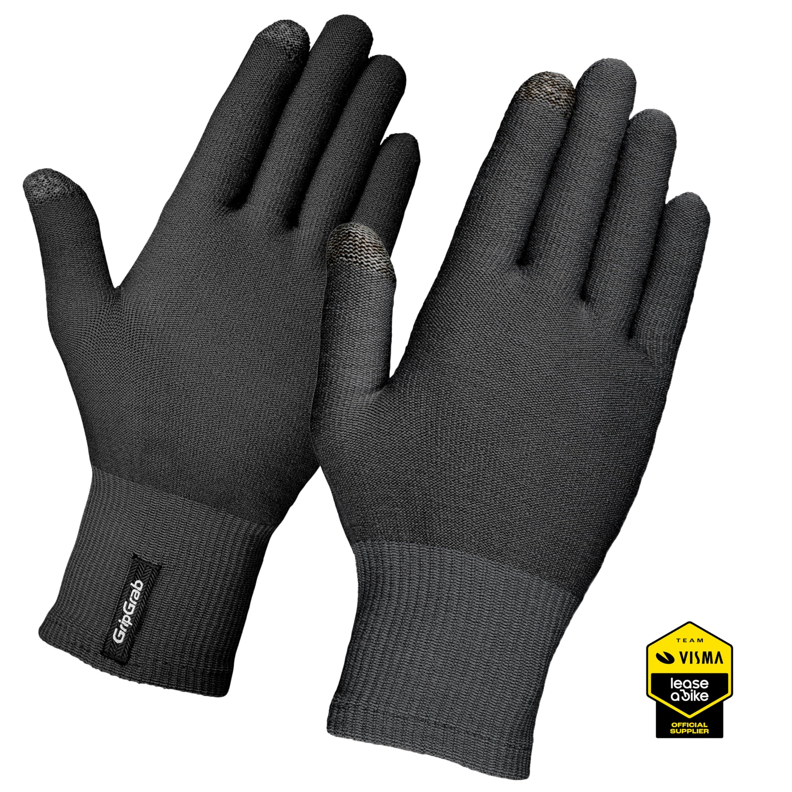 GripGrab Guantes Interiores Merino Liner Ciclismo Sotoguantes Lana Merino de Invierno Largos Bicicleta Térmicos Táctiles