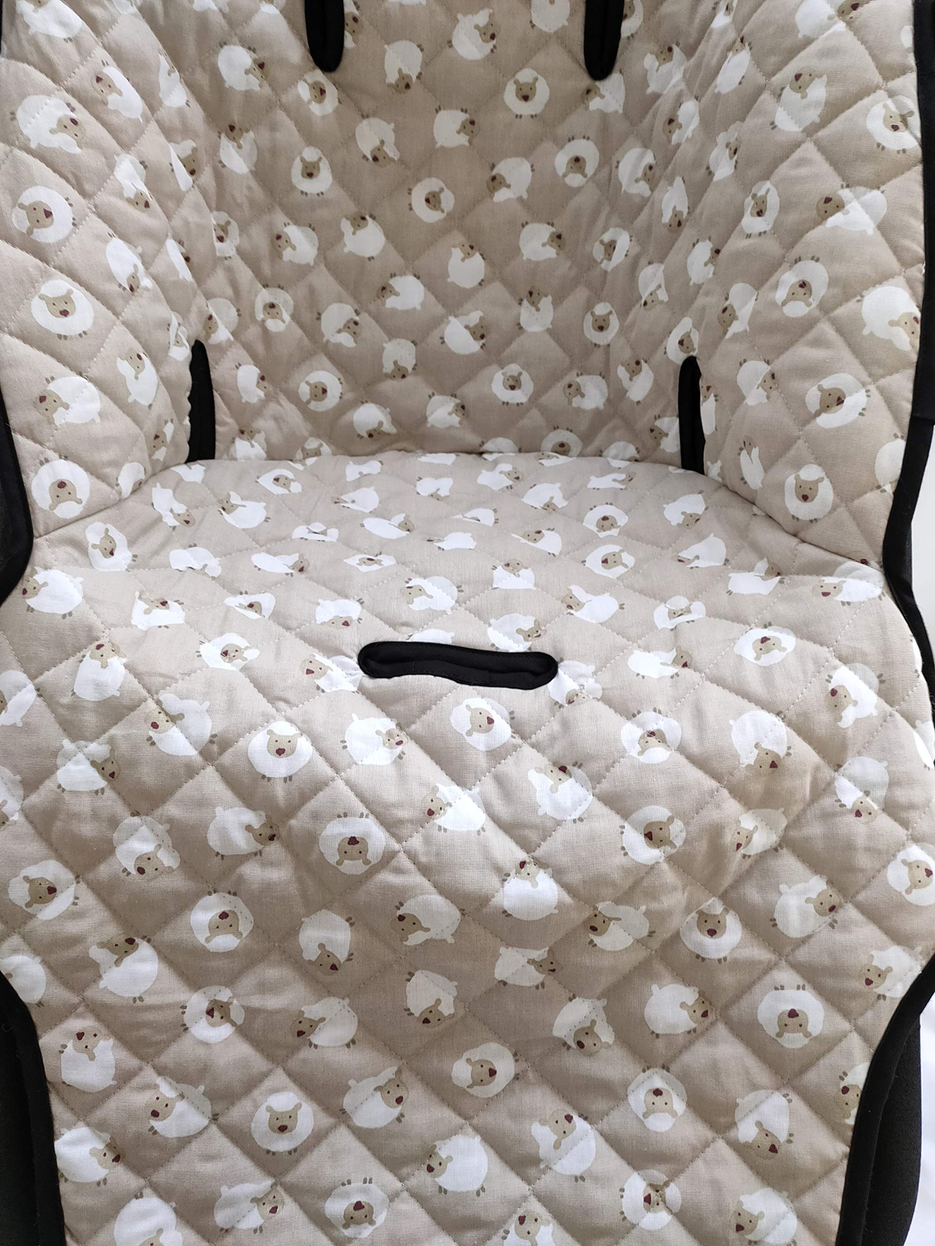 moon-bebe Quilted Case for Bugaboo Cameleon 2 Y 3 Chair Mat (BIEG), Beige - Image 3