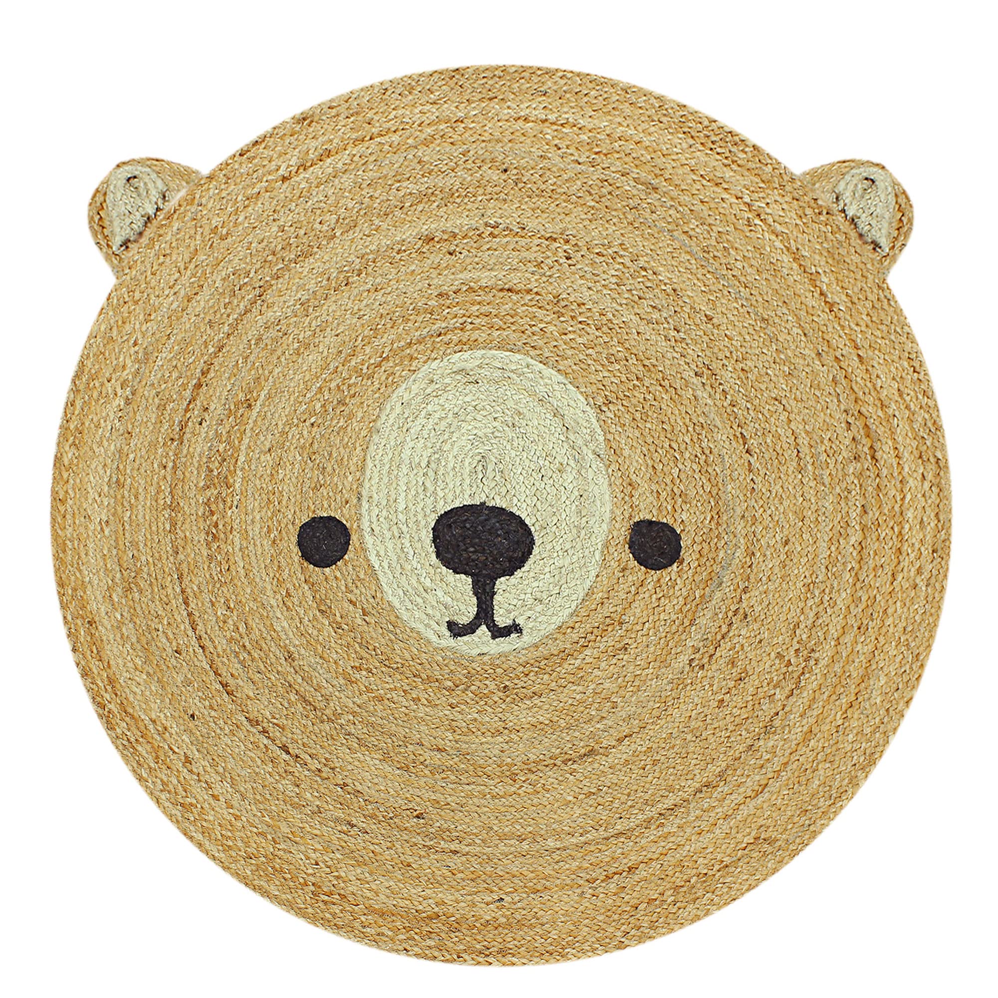 Tapis indien tressé pour cuisine et chambre grand modèle rond 150 cm toutes pièces