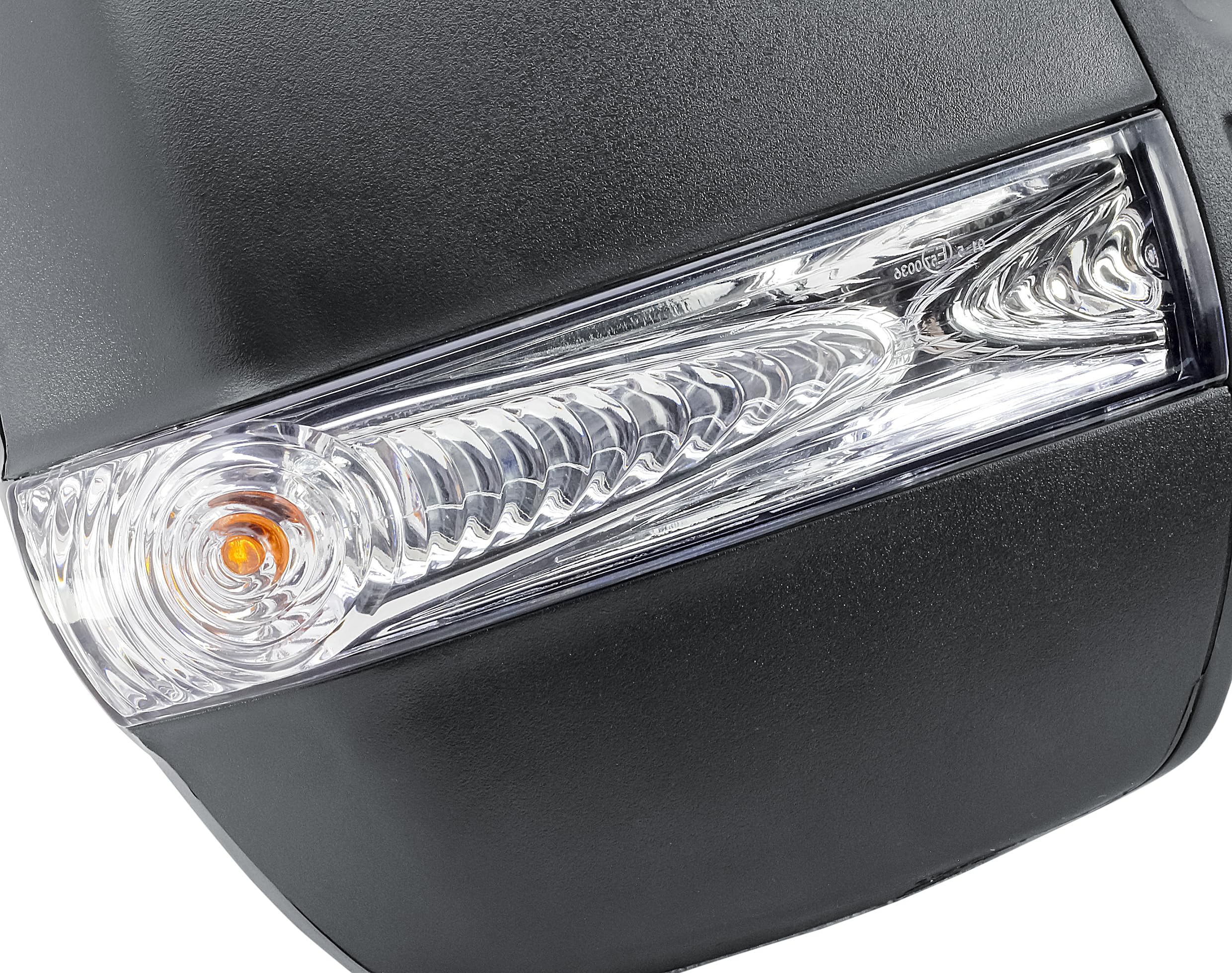 Specchietto Retrovisore Elettrico e Riscaldabile con Indicatore di Direzione Lato Passeggero Anteriore con Retroparte Testurizzata e Trattata Per Fiat Doblò 2010-2023 e Opel Combo 2010-2019