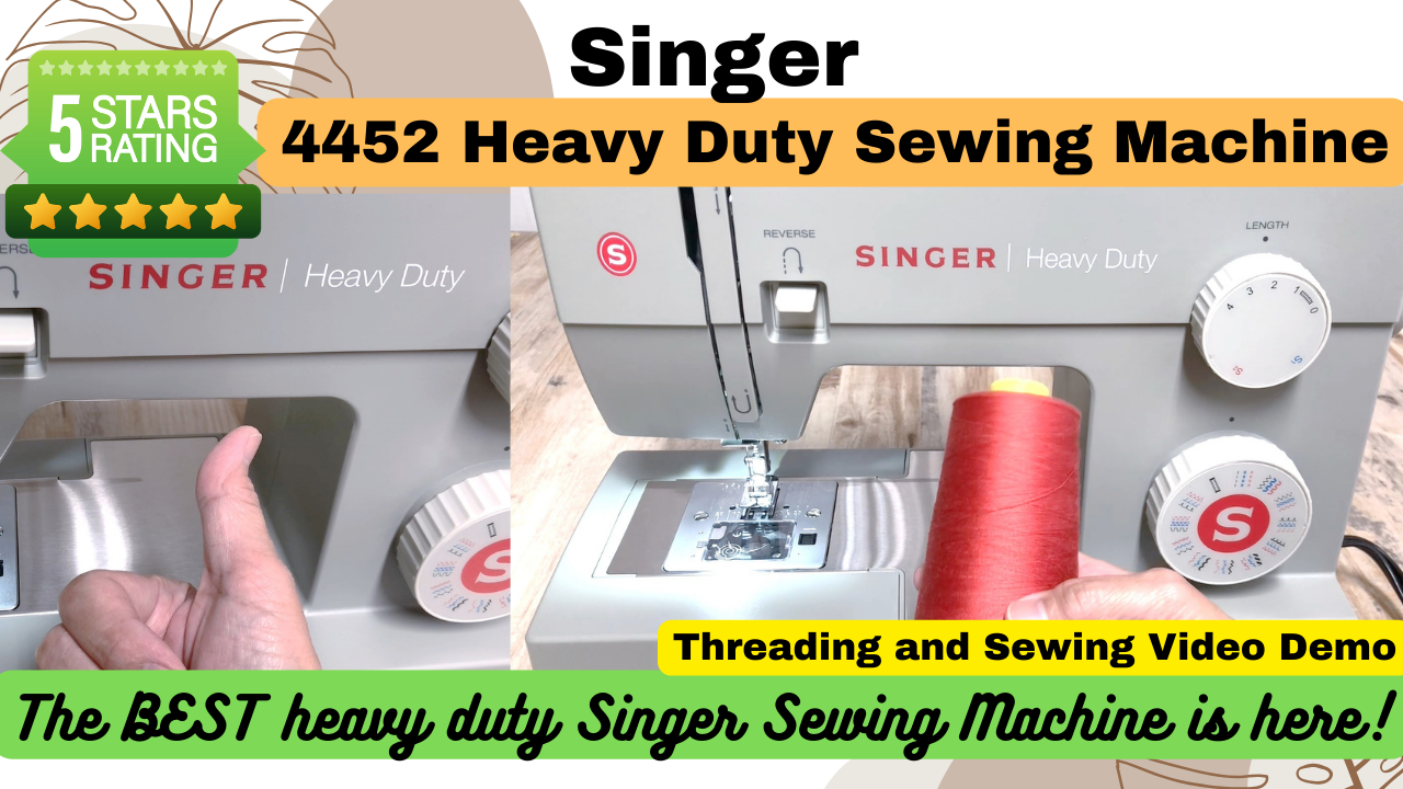 Watch The BEST heavy duty Singer Sewing machine plus threading and ...