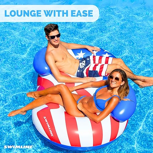 Miniatura 9 de SWIMLINE Flotador inflable de piscina para adultos y niños, tumbona flotante, serie completa, flotadores de tamaño grande para adultos, flotadores