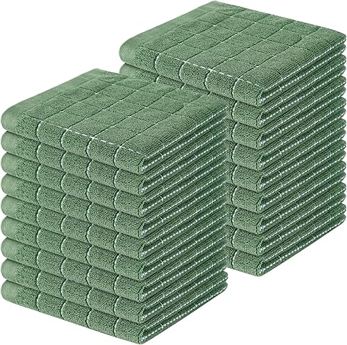 Miniatura 191 de Homaxy Toallas de cocina de rizo de algodón 100% (gris oscuro, 13 x 28 pulgadas), diseño a cuadros, suaves y súper absorbentes, paquete de 8