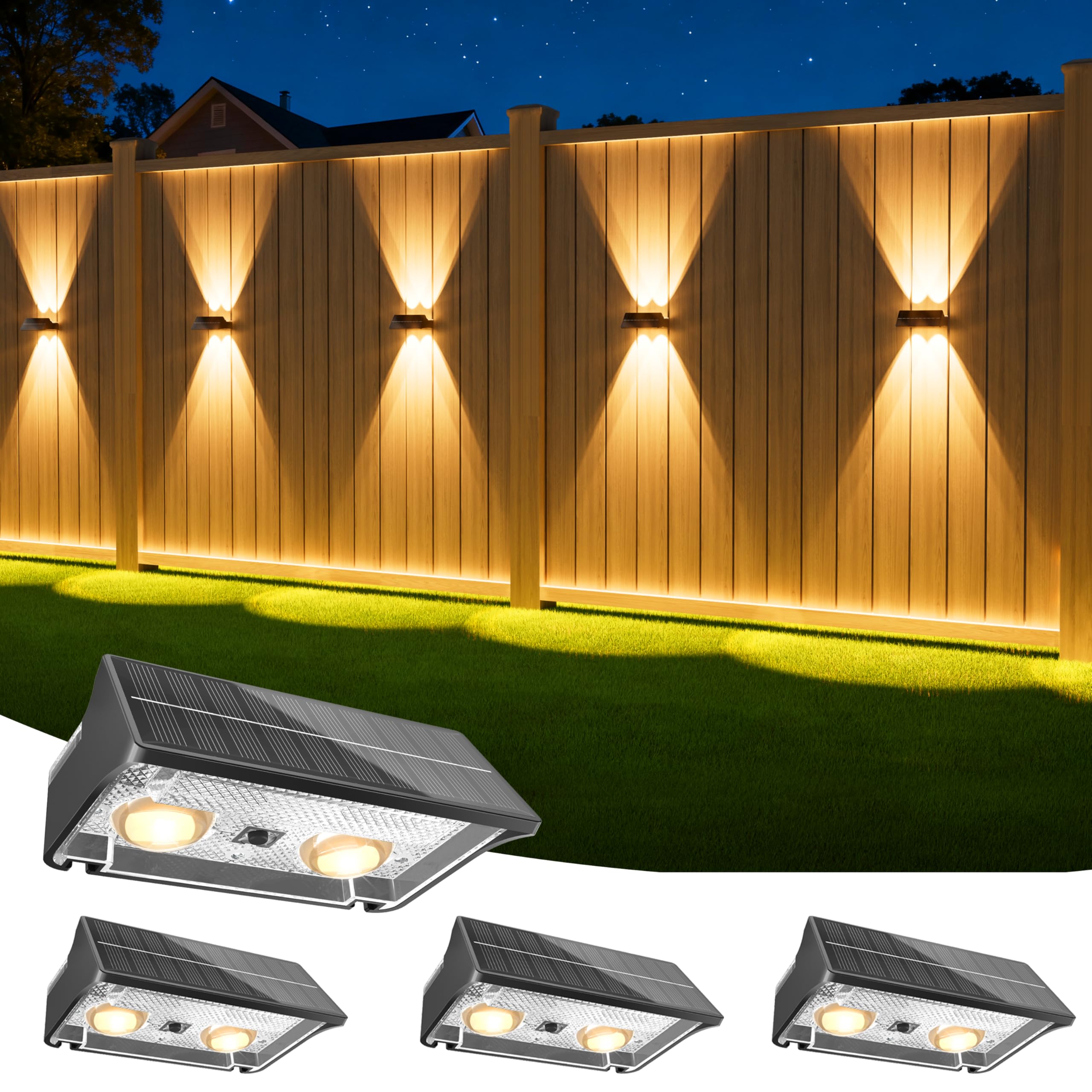 NIORSUN Solar Wandleuchte Aussen, Up and Down Solarwandleuchten Außen Wetterfest IP65,Warmweiß & Kaltweiß + RGB solarlampen für außen wand, Terrasse, Garten, Pool, Zaun