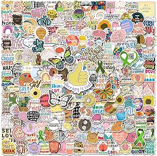 Mental Health Stickers, 250PCS Mental Health Awareness Stickers, Mental Health Stickers Bulk for Water Bottles Adult Kids, Therapist Gifts Mental Health, Vinyl Health Gifts Decal