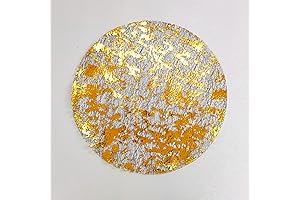 Snowkingdom Elegant Black and Gold 12 Round Disposable Metallic Doilies Glitter Foil...