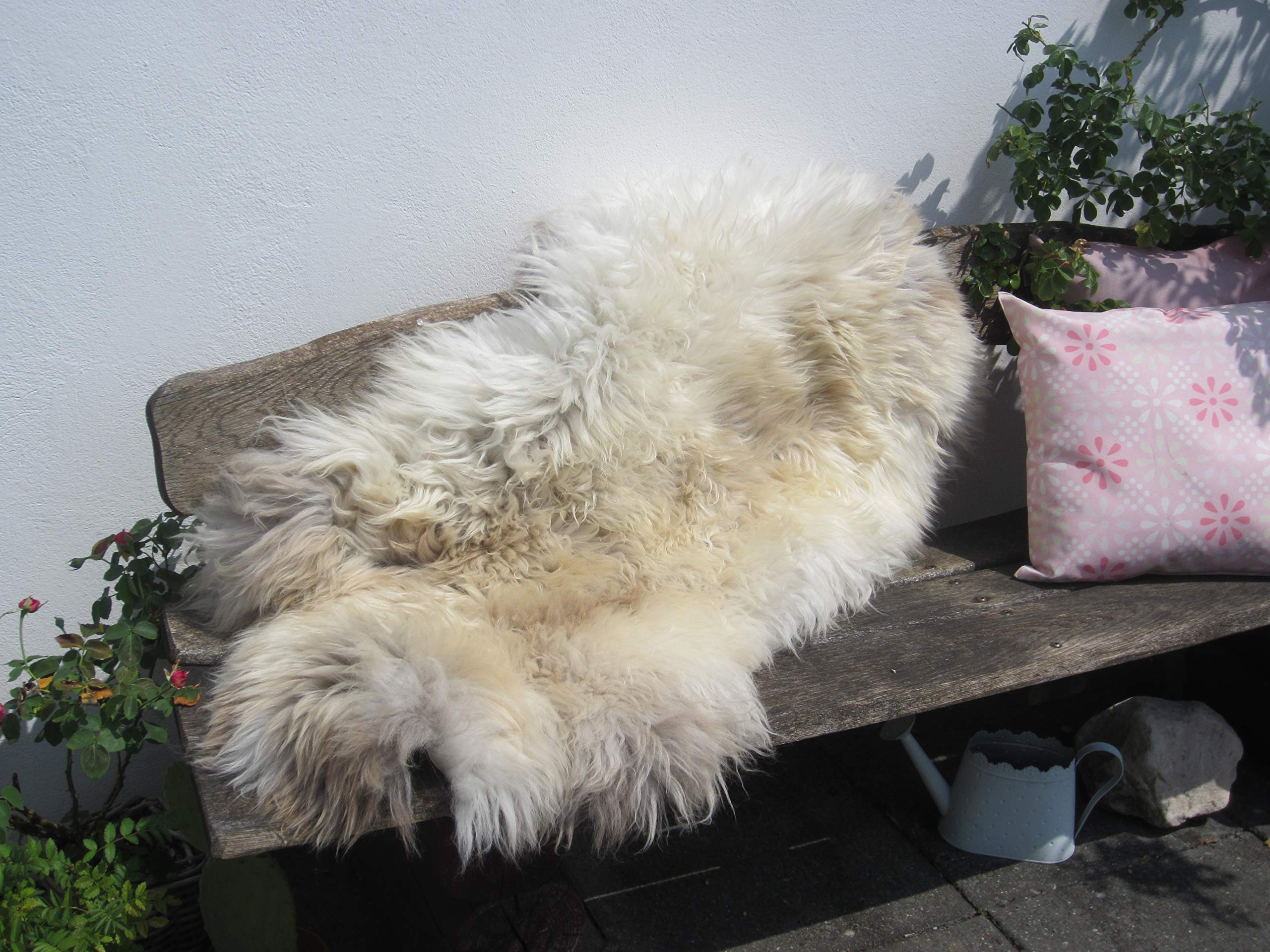 Véritable Peau de Mouton écologique en Laine mérinos (120-130 cm)
