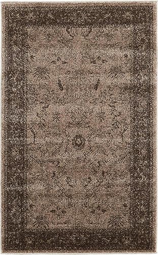 Miniatura 9 de Unique Loom La Jolla Collection Farmhouse, contemporánea, botánica, tradicional, alfombra vintage, 3 pies 3 pulgadas x 5 pies 3 pulgadas, marrón