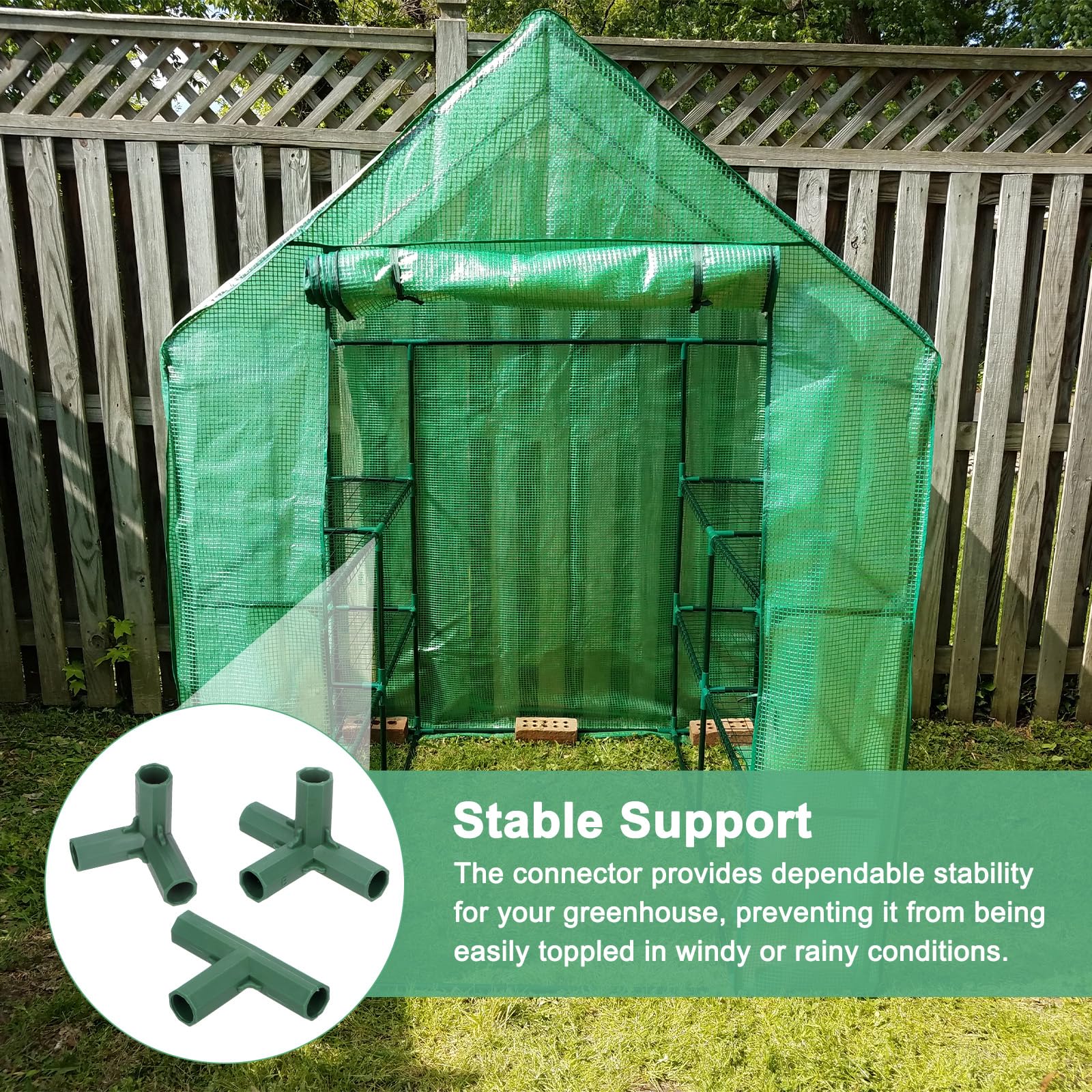 M METERXITY 20 Pcs 16mm Greenhouse Frame Building Connectors - Image 4