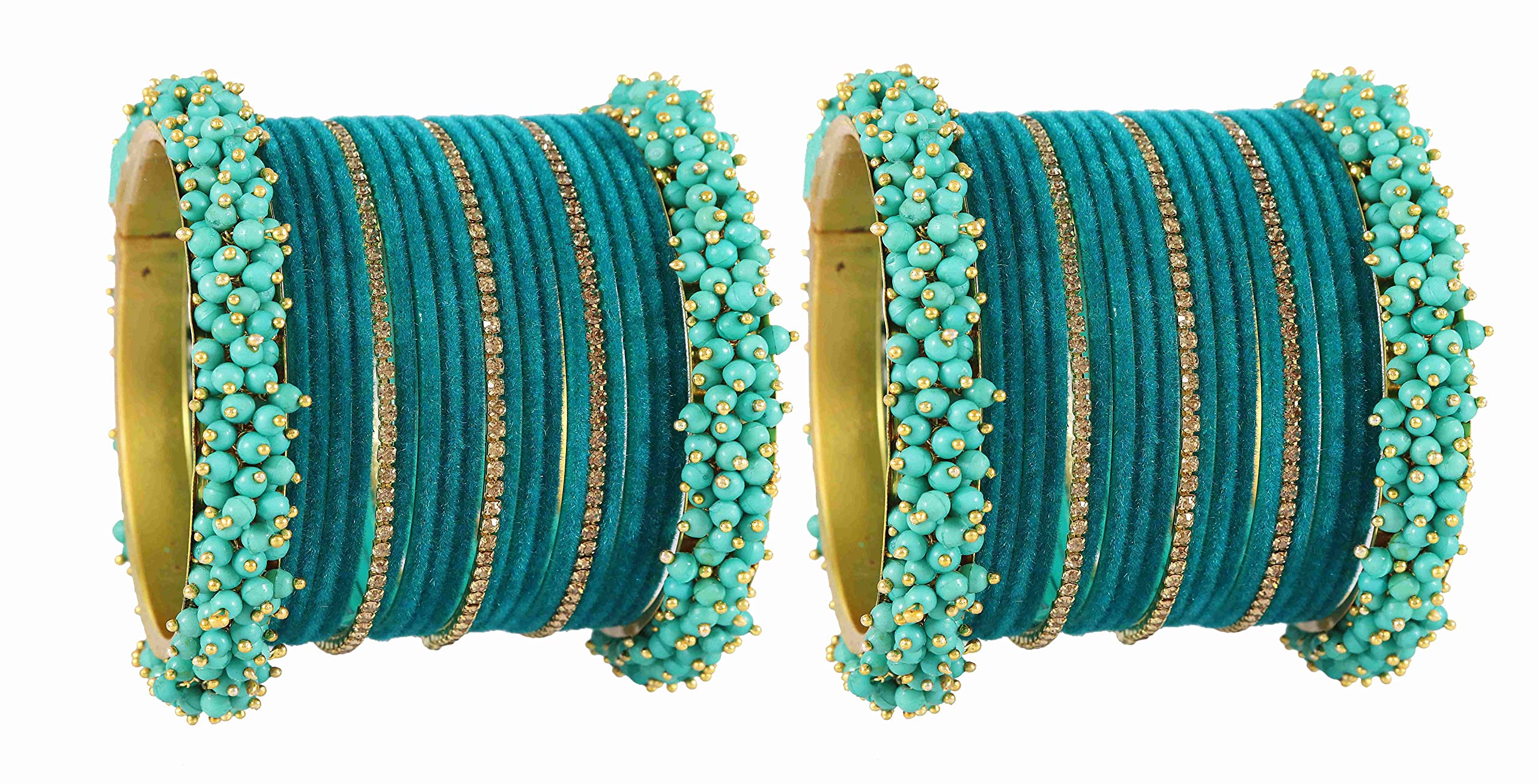 NMII Fancy Metal For Women | Velvet Bangles | chuda Set | Metal Chudi Set | Designer Women Bangles | Chooda Set for bridal | Radium bangles | Bangles Chuda Set,(NAB60_Radium-2.4) (B09GKSKH35) Amazon Price History, Amazon Price Tracker