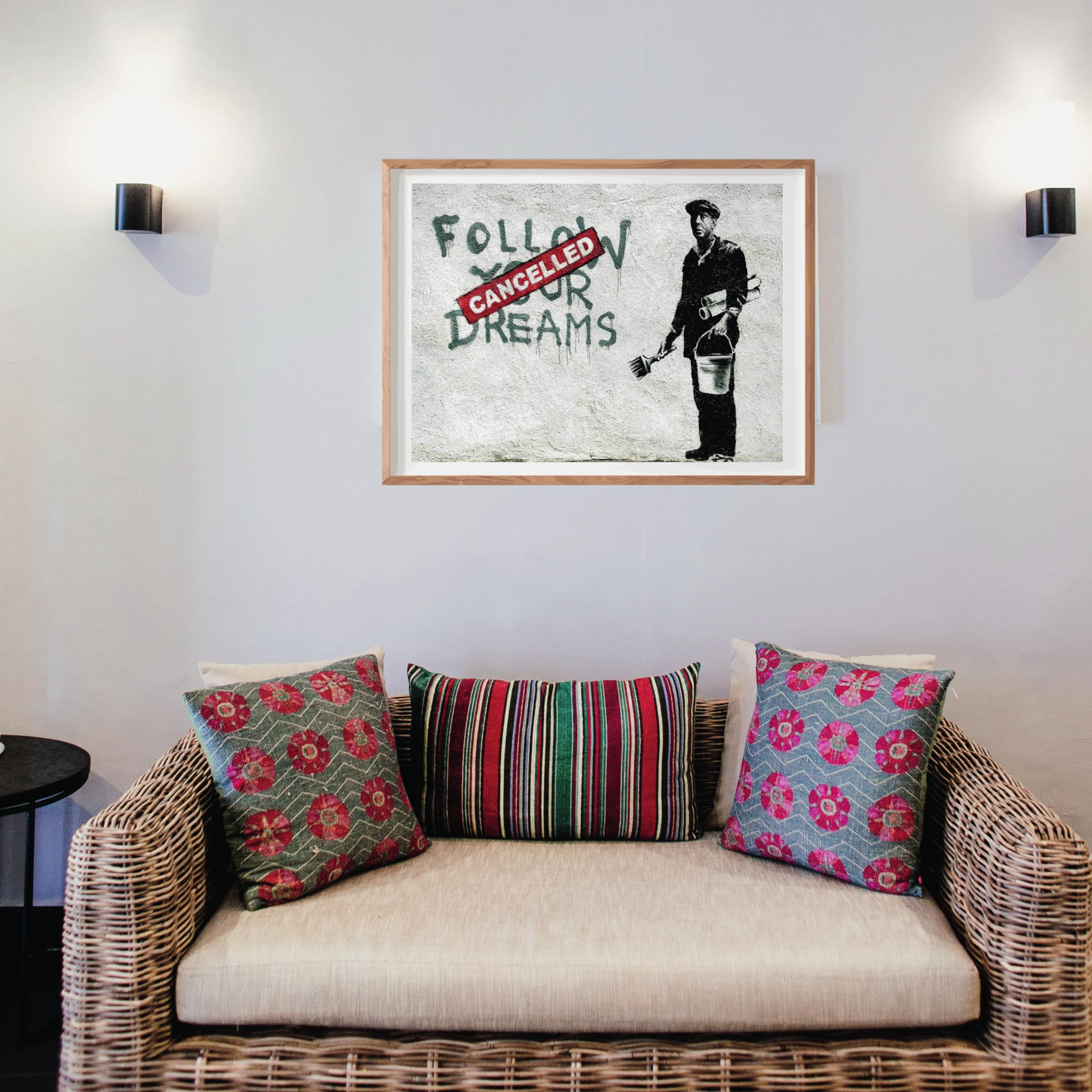 Lineo® Poster Wall Art Print - 60 x 42 cm Modern Street Art Graffiti Poster for Loft Living Room Decor (Follow Your Dreams) - Image 4