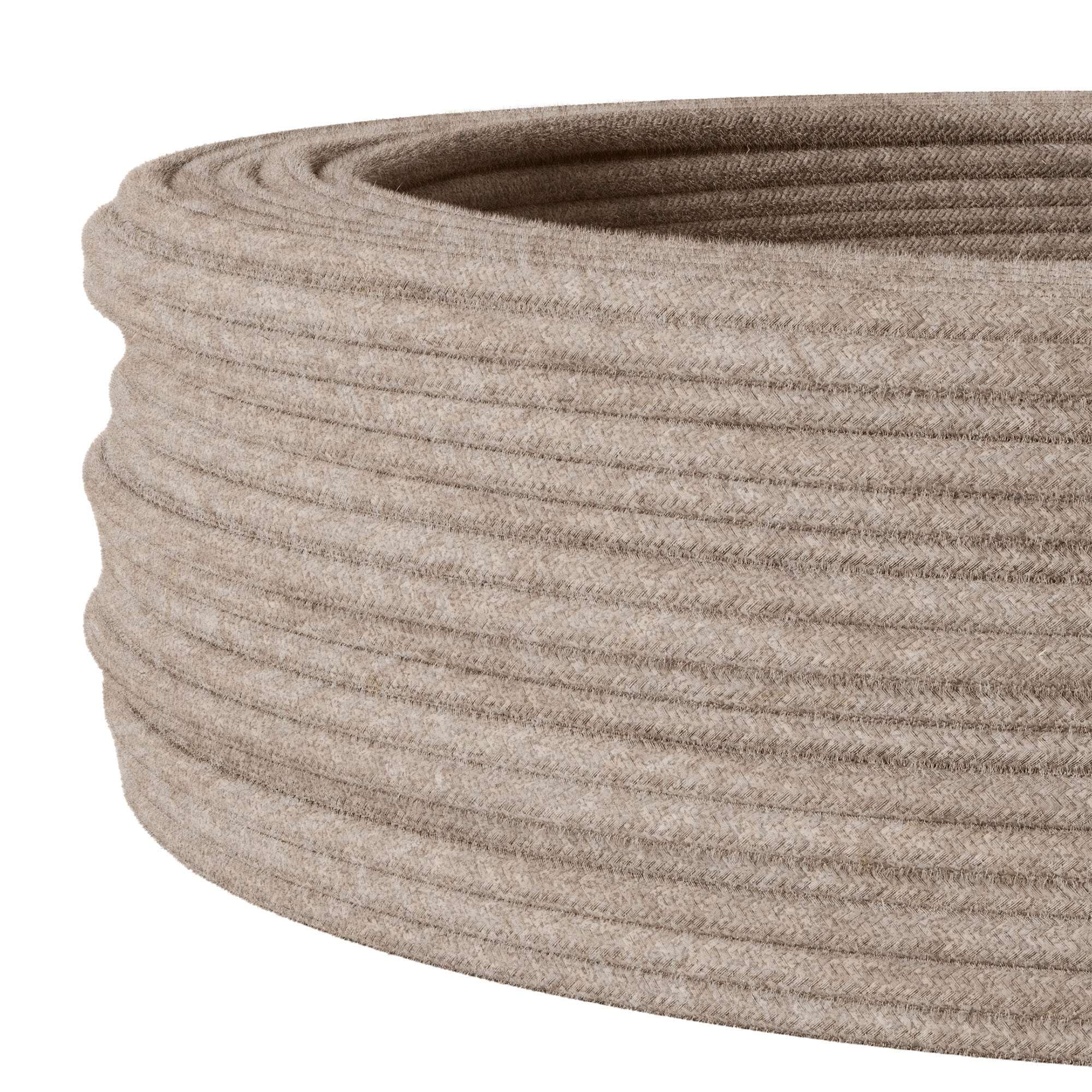 Kabel tekstylny do elastycznej instalacji elektrycznej (H05VV-F), kabel materiałowy 3 x 1,5 mm², kabel tekstylny natynkowy, kabel instalacyjny, linka – 100 metrów