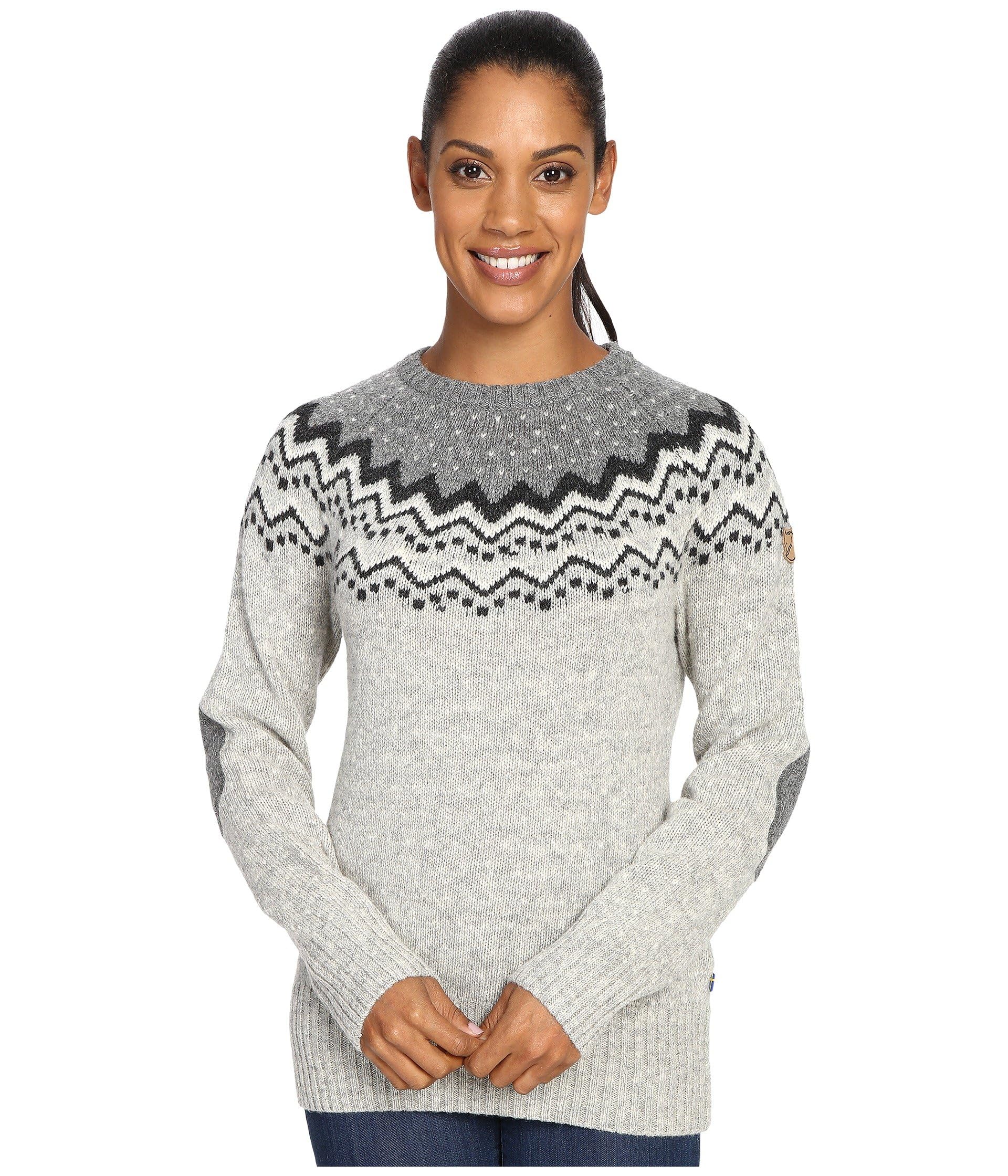 Fjällräven Womens Övik Knit Sweater Sweatshirt, Grey, L EU