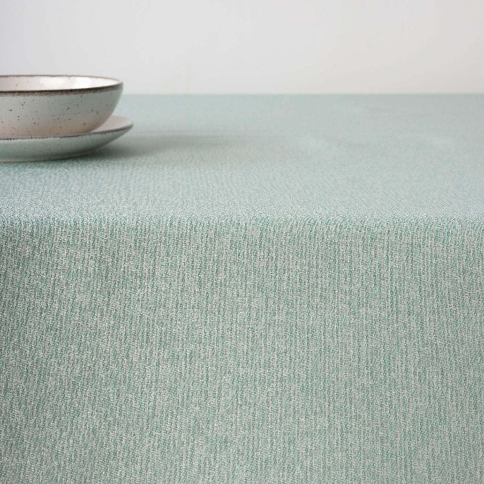 BELUM | Mantel Antimanchas Jacquard Tamaño 200x155 cm - Mantel Antimanchas Tacto Extrasuave Color Turquesa - Mantel Tejido 70% algodón - 30% Poliester Modelo 000-068