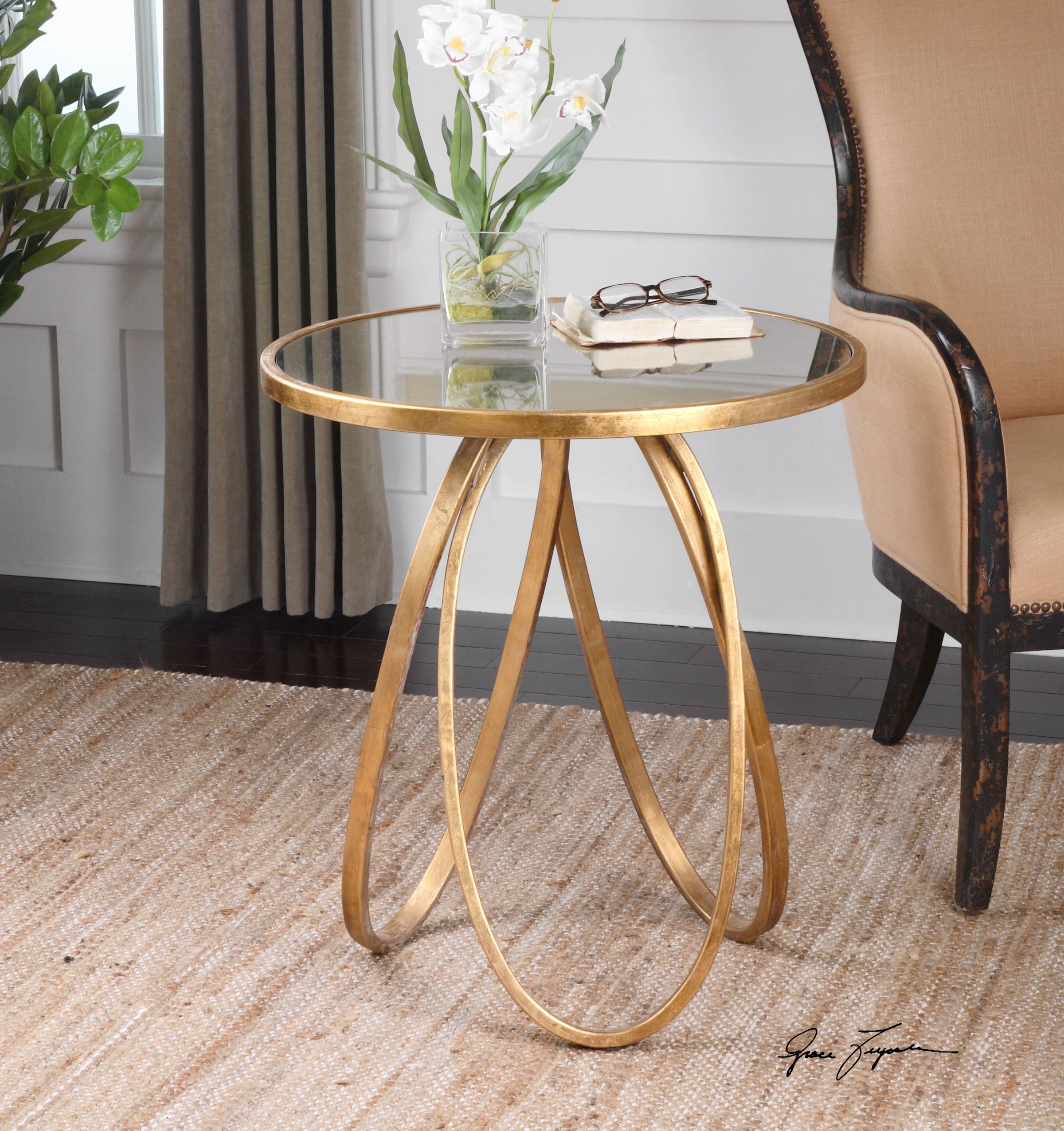 UttermostBy Uttermost Montrez Gold Accent Table