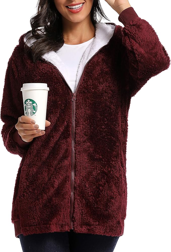 oversized fleece puffer jacket