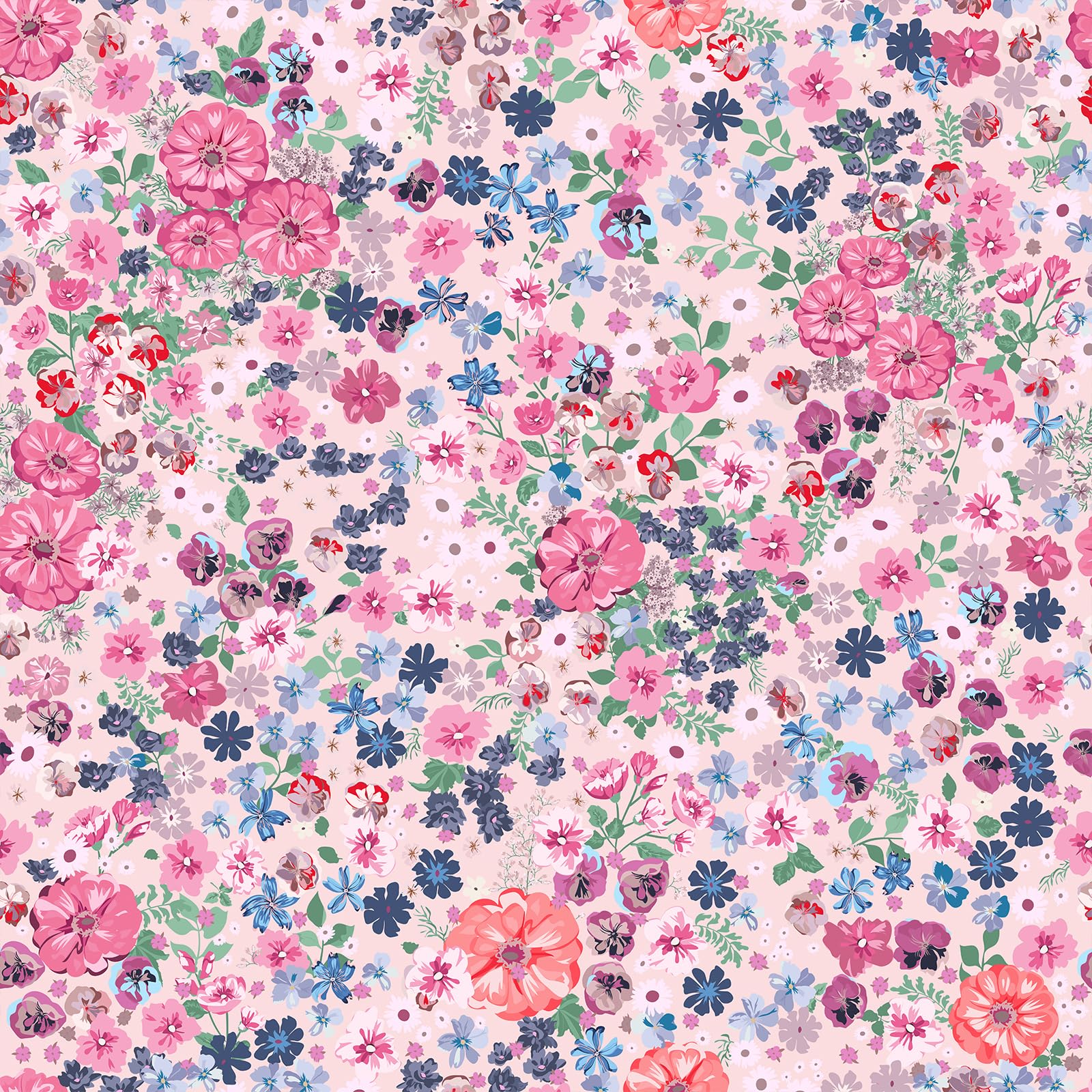 Photo 1 of VEELIKE Pink Meadows Floral Peel and Stick Wallpaper Boho Pink Floral Wallpaper for Bedroom Nursery Girls Room 17.7''x354'' Vintage Floral Contact Paper Adhesive Removable Wall Paper for Bathroom