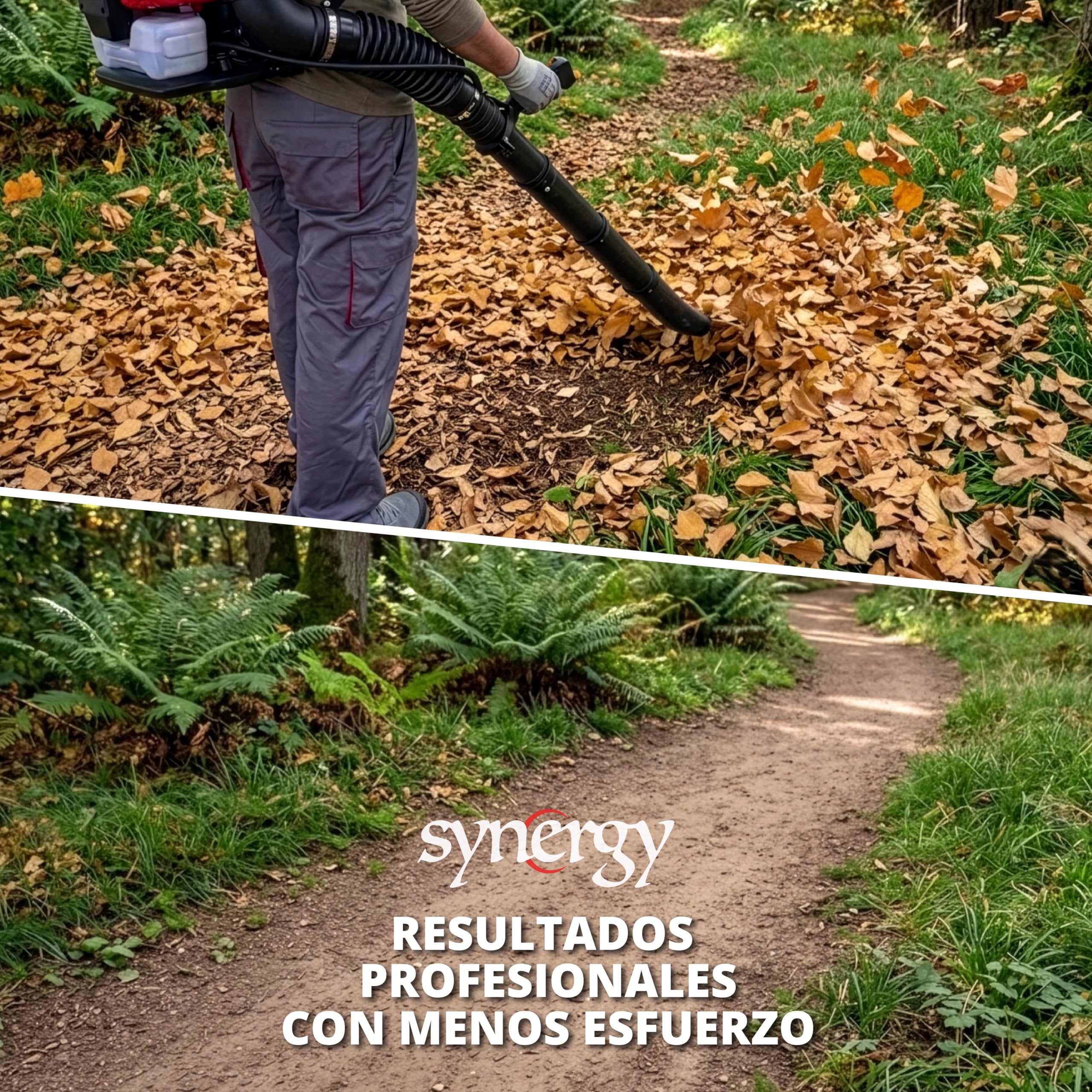 Soplador de Hojas Gasolina 43cc de Mochila – soplador de Aire Potente con Motor 2 Tiempos 1,6cv y Arranque fácil – Ideal para Jardines, ergonómico y Limpieza de caudal.