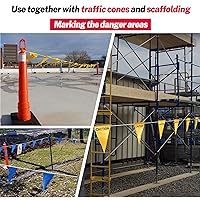 Vista 4 de Bandera impresa innovadora con texto en inglés "Danger Do Not Enter", 37 pies de longitud, con certificación OSHA