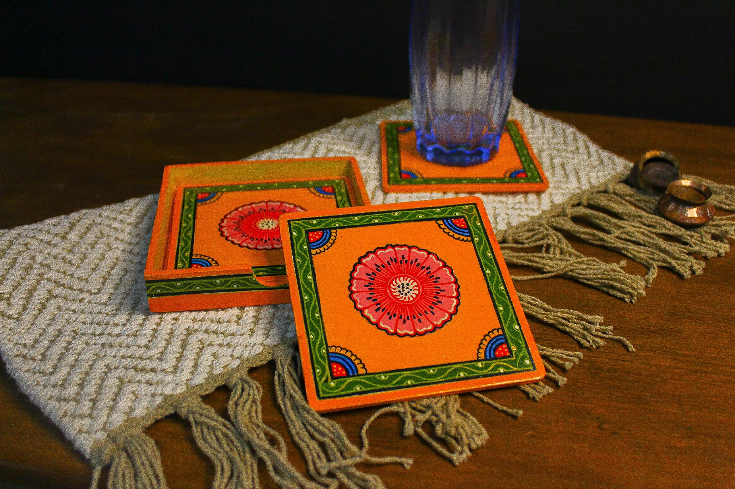 annuttama- THE FINESTAnnuttama Divine Effloroscence Pattachitra Coasters