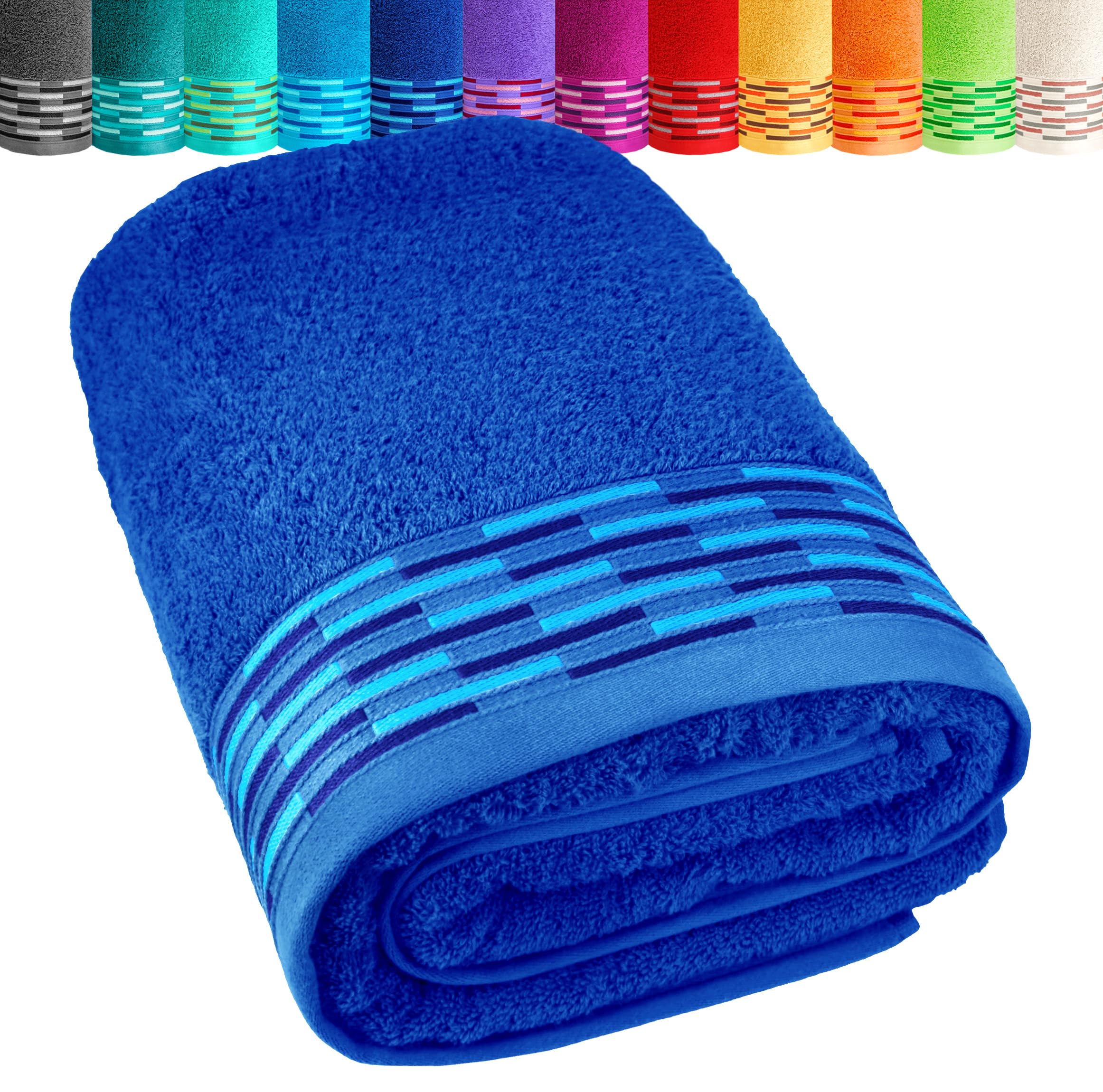 Lashuma Toalla Sauna Hombre Lugano, Toalla Azul – Real Ducha, Toalla Playa 100x200 cm