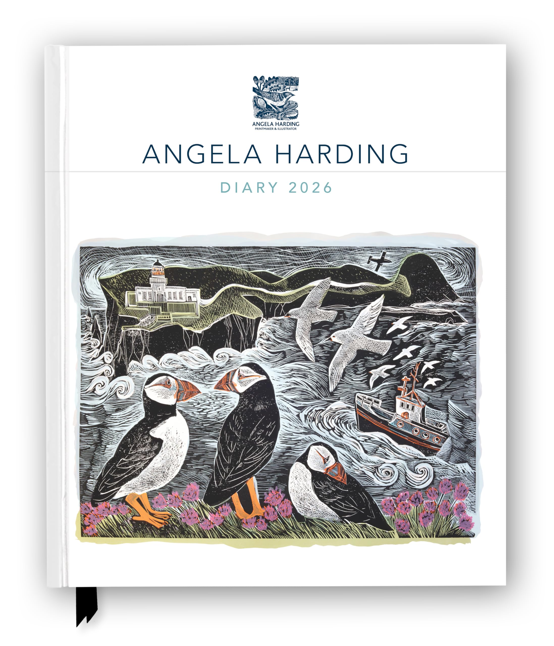 Angela Harding 2026 Desk Diary Planner - Week to View, Illustrated throughout