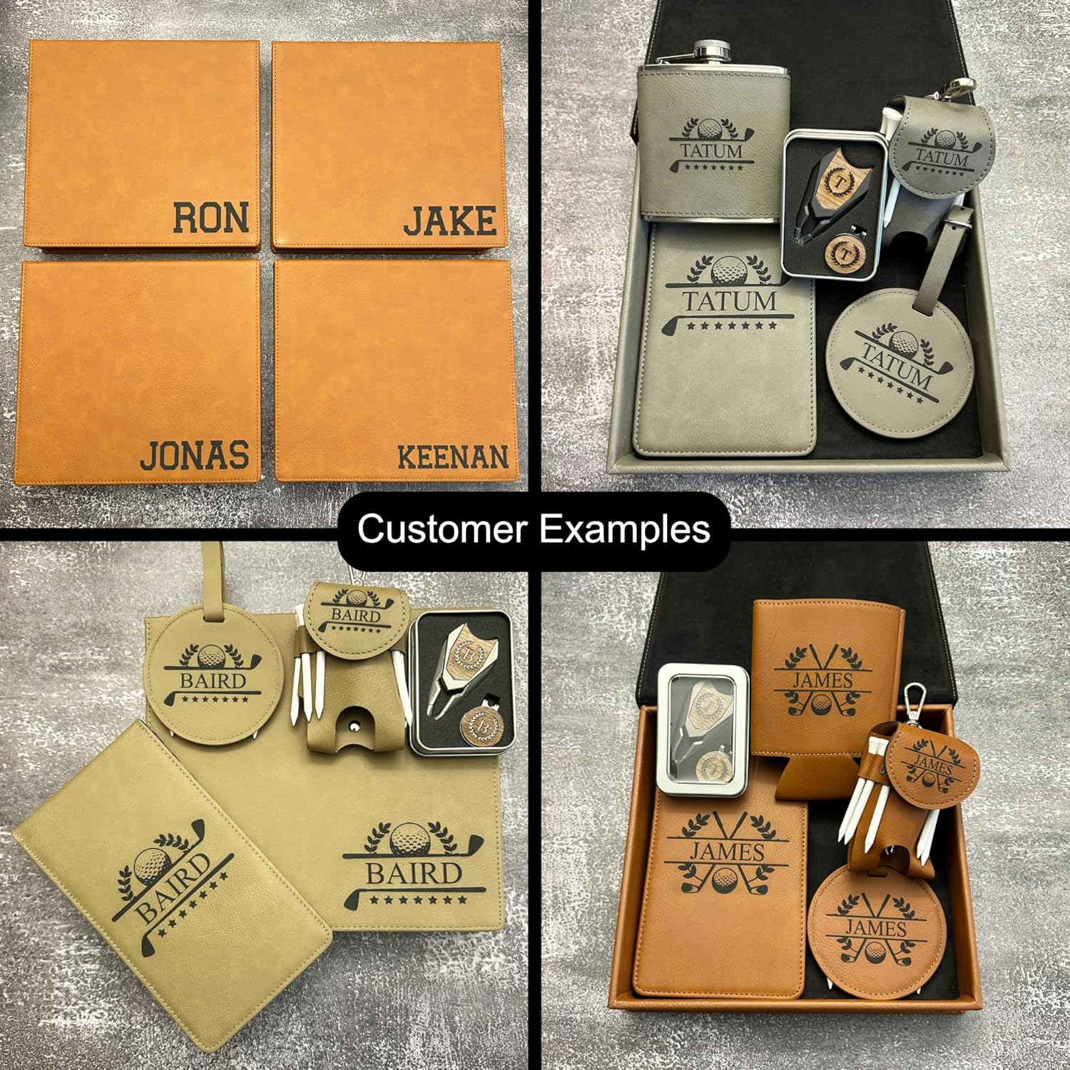 Personalized Boxed Golf Gift Set – Custom Engraved Bulk Golf Gift for High School and University Golf Teams, Senior Night, Banquets, Golf Tournament Gifts & Outings – 3 Colors
