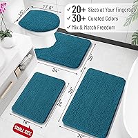 Vista 3 de OLANLY Alfombras de baño 30x20, alfombras de baño de felpilla suave absorbente, con respaldo de goma de secado rápido, alfombrillas de baño lavables