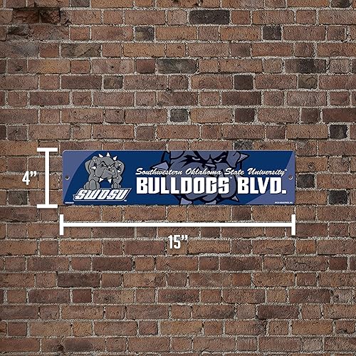 Miniatura 244 de Rico Industries Letrero de plástico de la NCAA de plástico de 4 x 16 pulgadas Color del