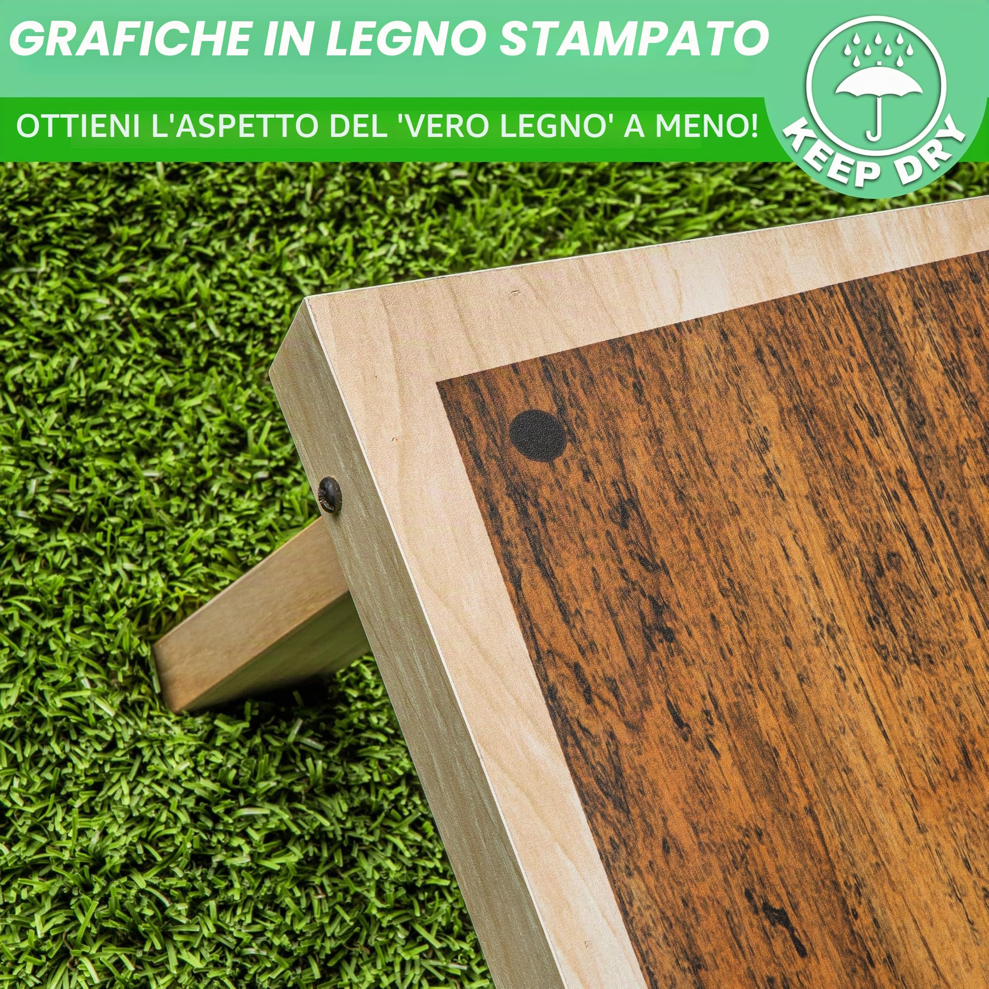 GoSports Set Classico per Cornhole - Include 8 Pouf, Custodia da Viaggio e Regole del Gioco (Scelta di Stile)