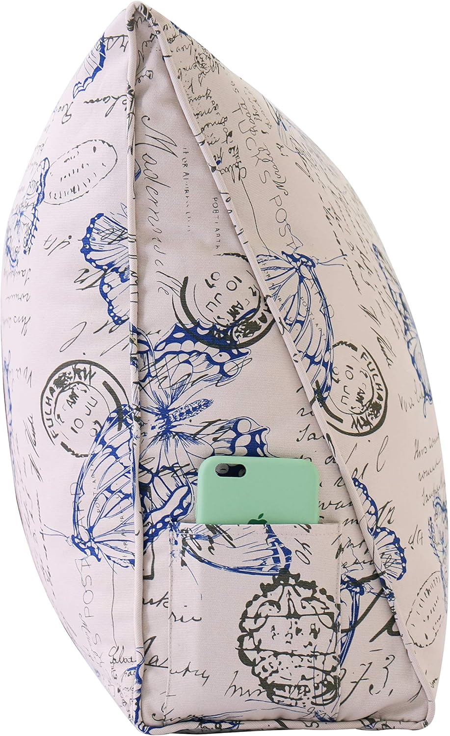 WOWMAX Reading Pillow for Bed Adult, Back Pillow for Sitting in Bed, Back Support Pillow for Bed, Chair Pillow for Back Support, 100% Cotton Removable Cover