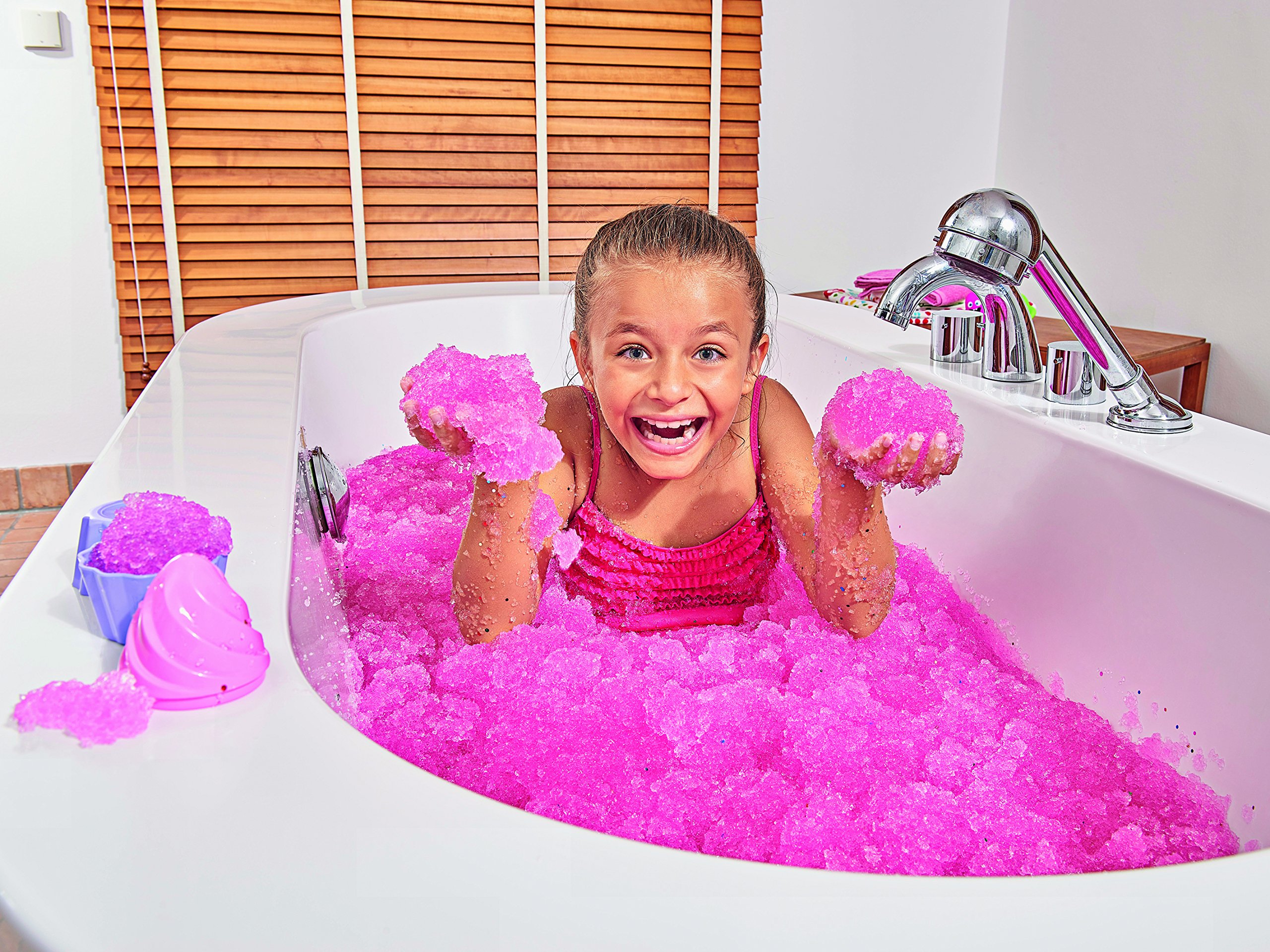 ZIMPLI - Glitter Gelli Baff Rosa, Basta Aggiungere Acqua per Creare Una melma Colorata, Super Divertente e Facile da Pulire. Regalo di Compleanno per Bambine dai 3 Anni in su