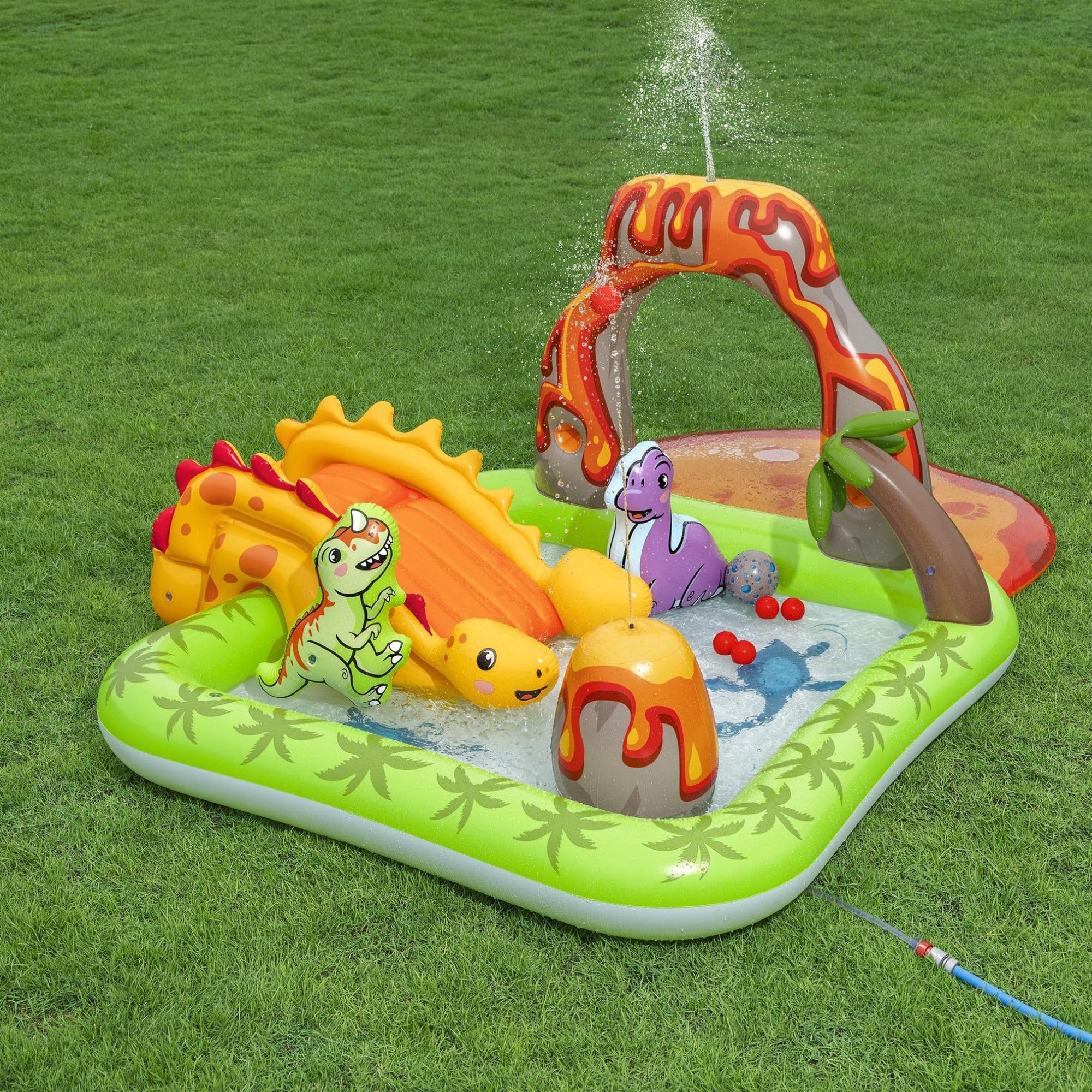 Bestway Parque Infantil acuático y Piscina Infantil Inflable Volcano Springs para niños 2,62 m x 1,88 m x 1,02 m