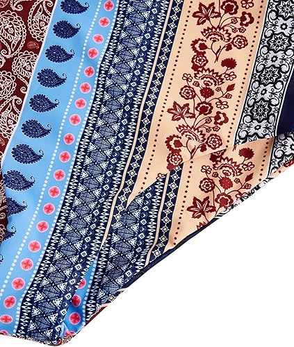 Miniatura 5 de Floerns Women's Boho Two Piece High Waist Bathing Suit Bandeau Swimsuit A Multi Striped