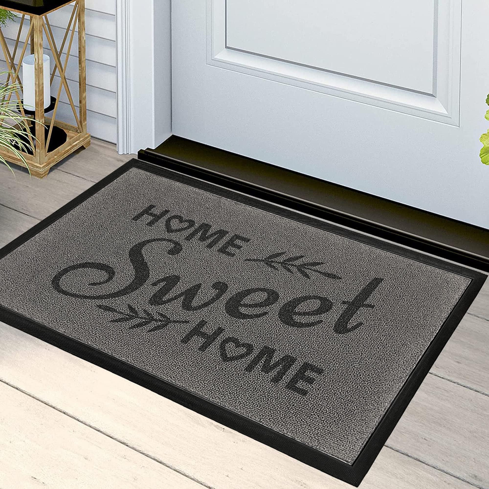 AZJOYLIFE Welcome Mats Outdoor Door Mat Indoor Entrance Rugs for Entryway - Home Sweet Home Doormat Funny Personalized Door Mat Non Slip Rubber Back 17x30 inch