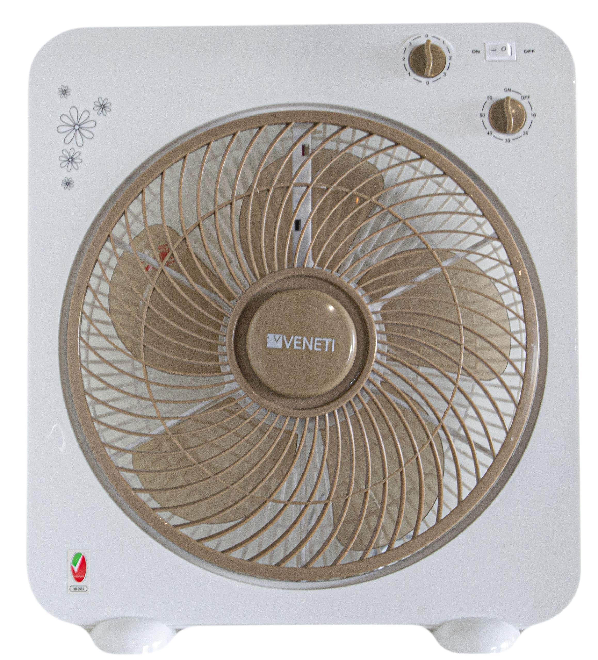 Veneti 45W 12 inch Electric Box Fan white
