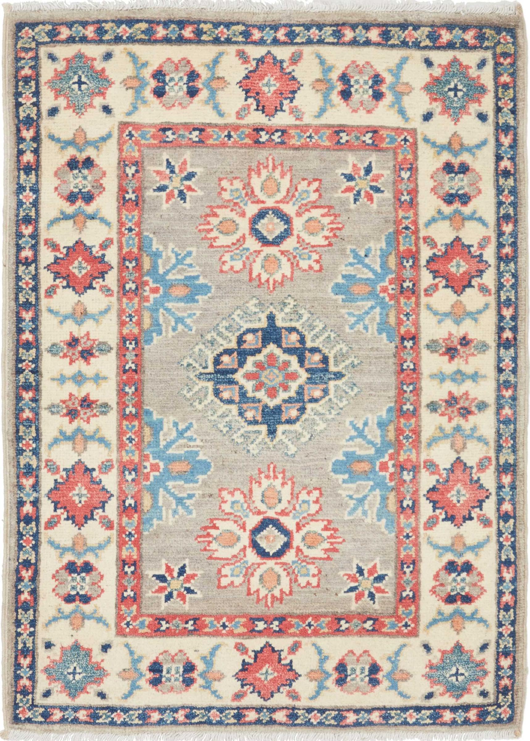 Tapis d'Orient Kazak en laine véritable noué main au Pakistan