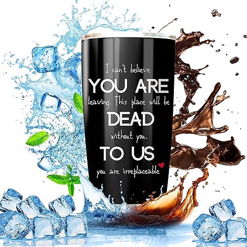 Miniatura 3 de CHICKOR Vaso térmico de 20 onzas con tapa con texto en inglés "You Are Dead To Us", regalo de despedida para empleados gerentes de trabajo, regalos