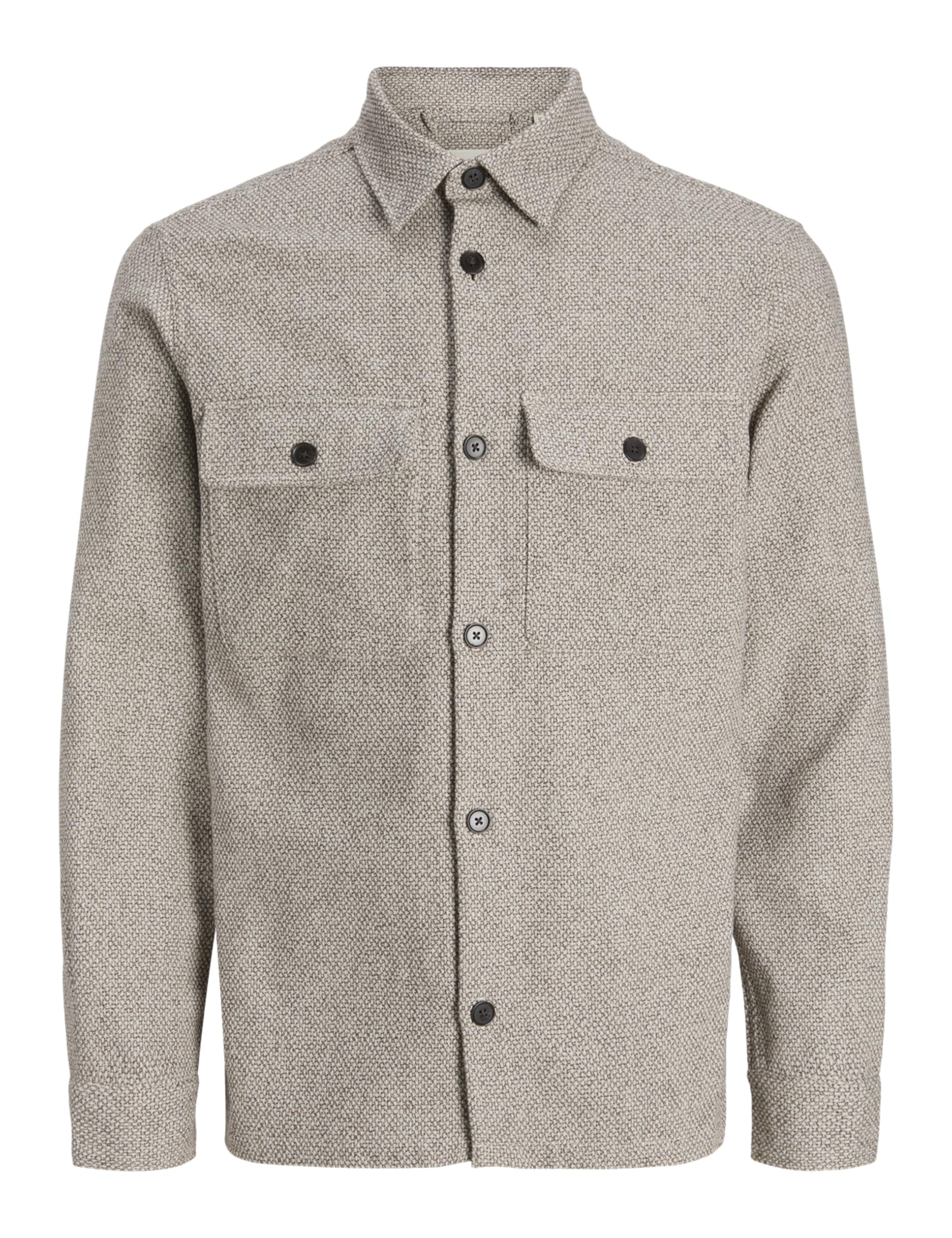 JACK & JONES Herren Jprrayle Melange Solid L/S Overshi Pls