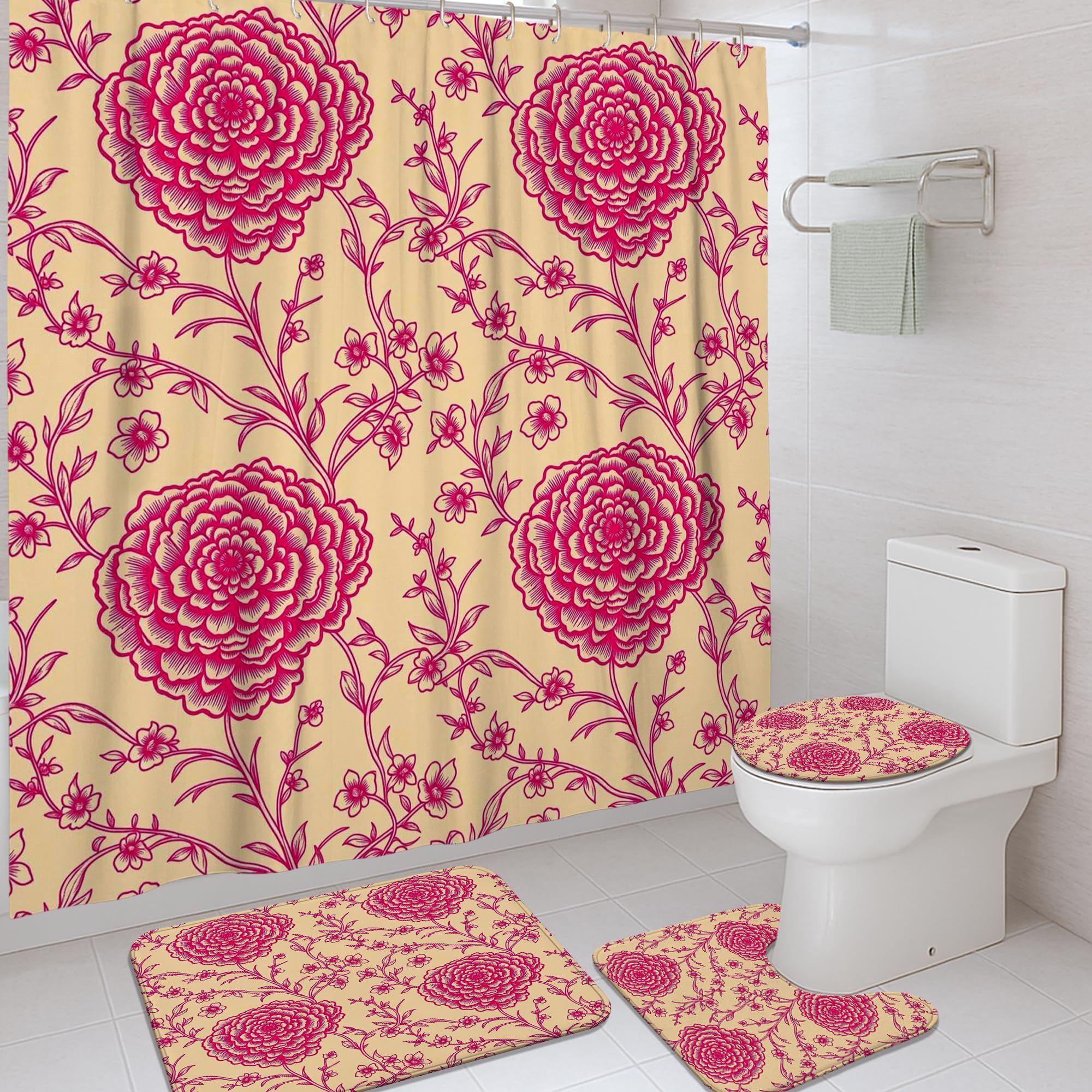 Rideau de douche floral vigne pour sublimer votre chambre d'amis