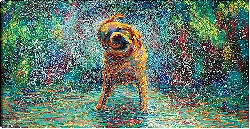 Fine Art Canvas Shakin' Jake - Lienzo decorativo de pared por la artista Iris Scott para sala de estar, dormitorio, baño, cocina, oficina, bar,