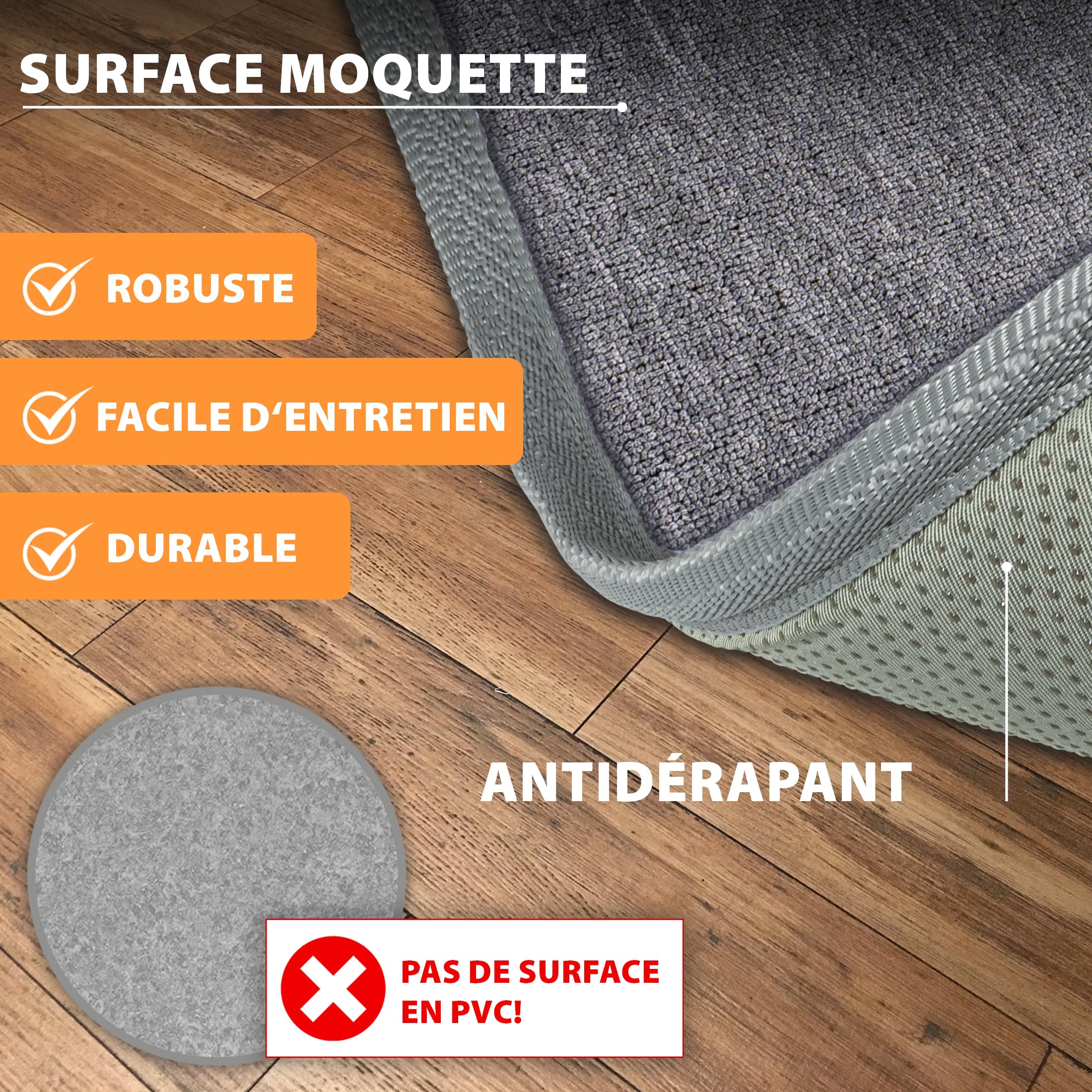 Mi-Heat Warm-Feet Tapis Chauffant Bureau Infrarouge (55x80cm) – Tapis Chauffant pour les Pieds avec Minuterie et Variateur, env. 40°C 230V – Base Antidérapante, Gris Anthracite