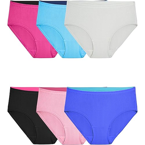 Fruit of the Loom Women's Breathable Underwear, Moisture Wicking Keeps You Cool & Comfortable, Available in Plus Size