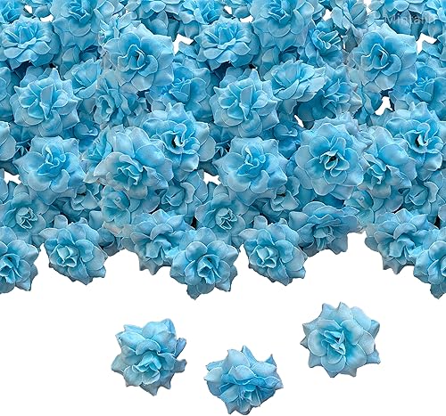 Miniatura 8 de 70 piezas de rosas artificiales de seda, cabeza de rosa falsa, cabezas de rosas para el día de San Valentín, bodas, centros de mesa, día de la