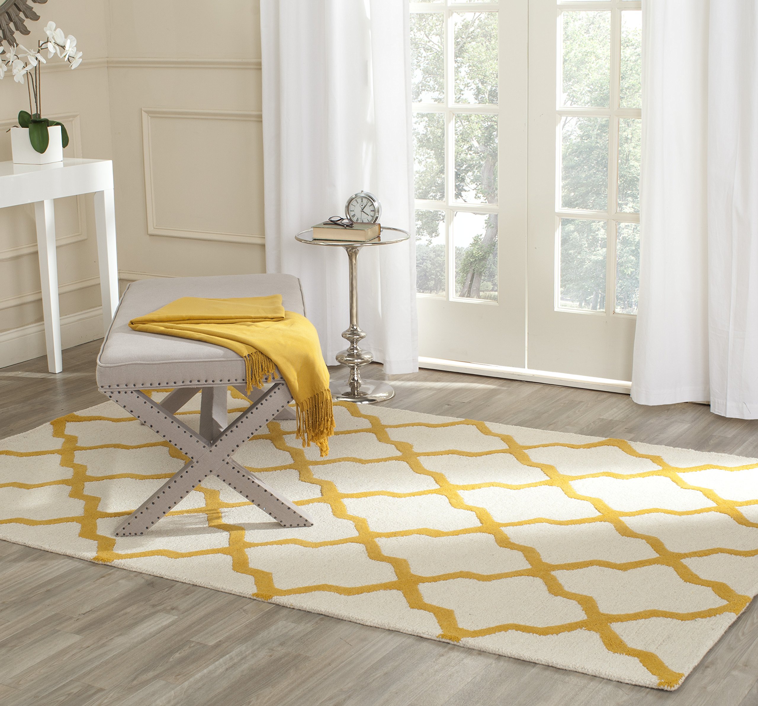 Safavieh Alfombra Ava Textured Area Rug 152 X 243 Cm Marfil