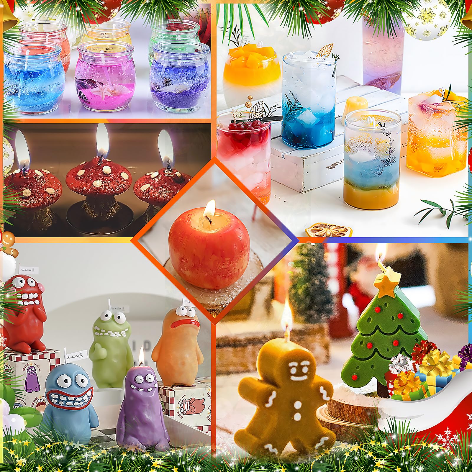 Coloranti Per Candele Hiebum - 20 Colori Concentrati Per Cera