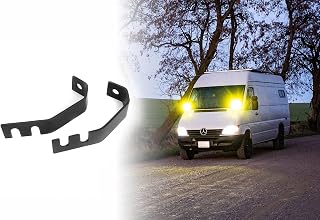 T1N Sprinter Ditch Light Brackets (for 1994-2006 Mercedes Sprinter) | Hood Mounted Light Brackets for Mercedes, Dodge, Freightliner Camper Van Work Van