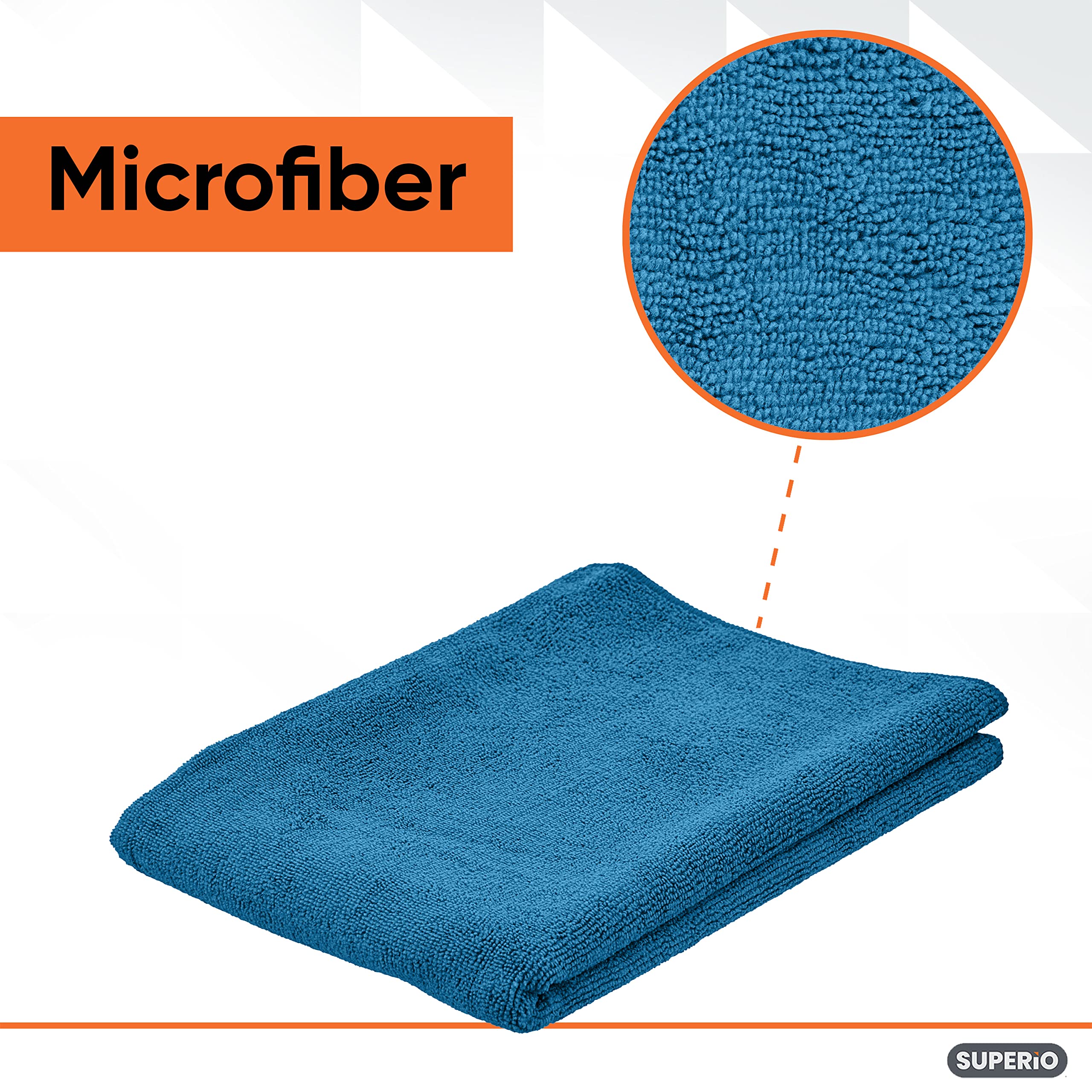 Superio Toalla de Microfibra para Fregar, Extra Grande, Tela milagrosa sin Rayas, 20 x 30 Pulgadas, para casa, Cocina, baño, Coche, Multicolor, Paquete de 5